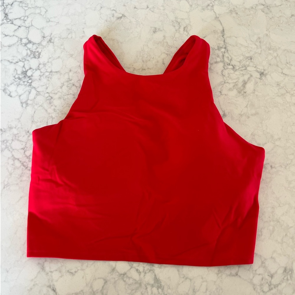 Red conscious crop top